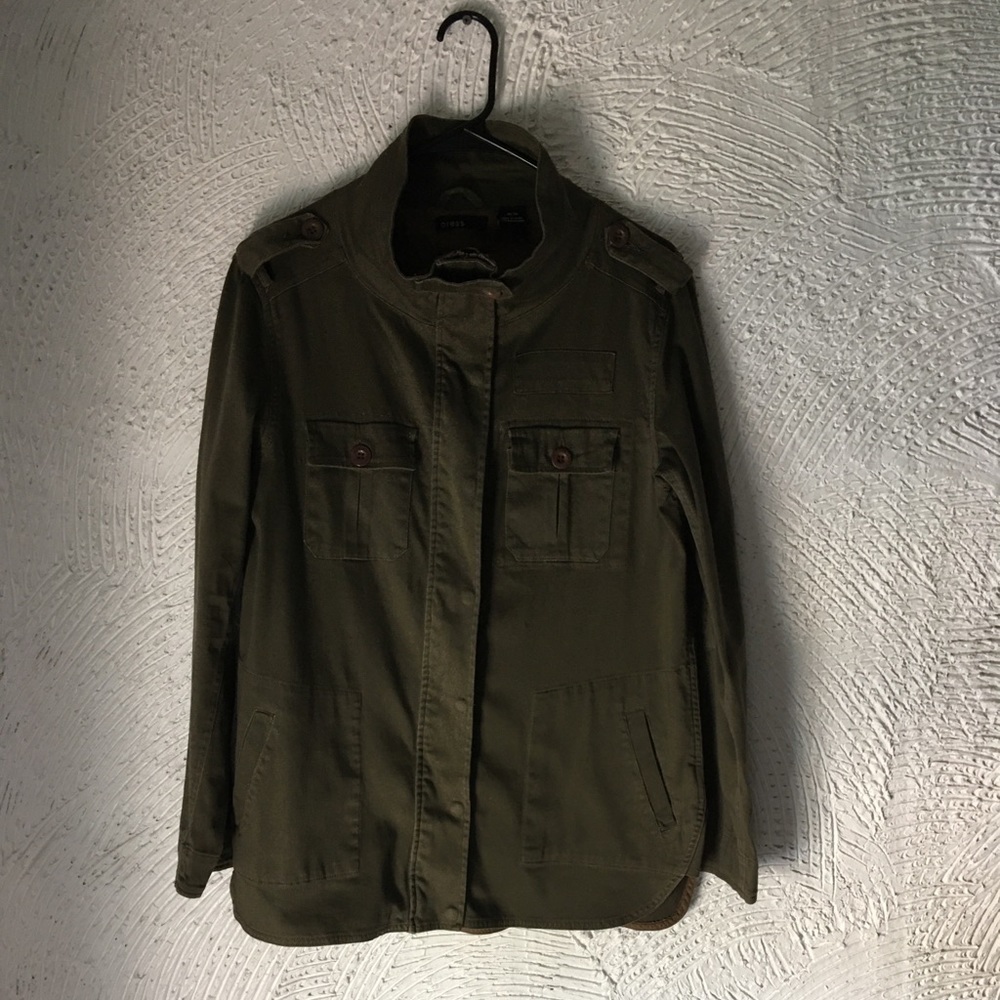 Press women medium cotton utility jacket pale sage